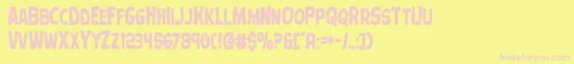 Terrorbabblecond Font – Pink Fonts on Yellow Background