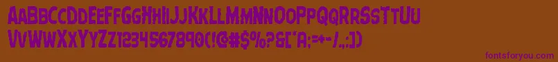Terrorbabblecond Font – Purple Fonts on Brown Background