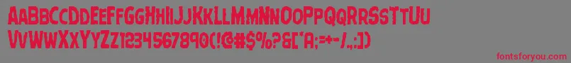 Terrorbabblecond Font – Red Fonts on Gray Background