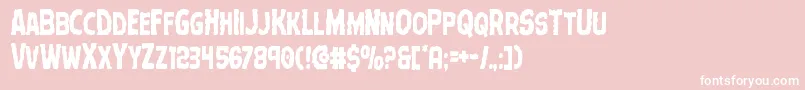 Terrorbabblecond Font – White Fonts on Pink Background