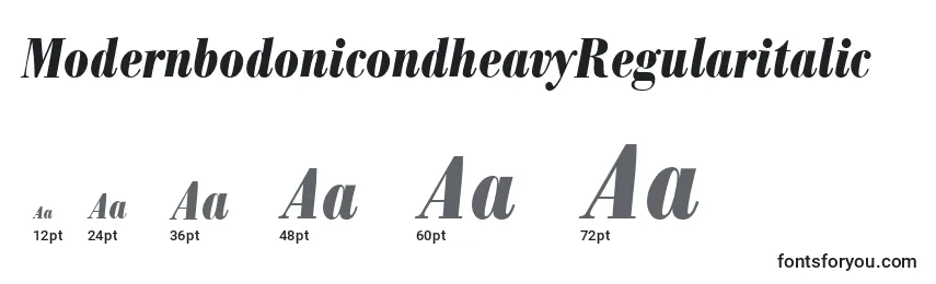 ModernbodonicondheavyRegularitalic Font Sizes
