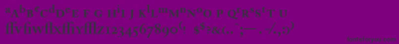 AdobeCaslonSemiboldExpert Font – Black Fonts on Purple Background