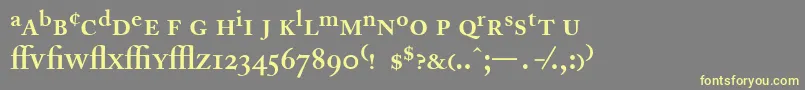 AdobeCaslonSemiboldExpert Font – Yellow Fonts on Gray Background