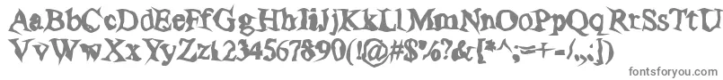 フォントPoltergeistThick – 白い背景に灰色の文字