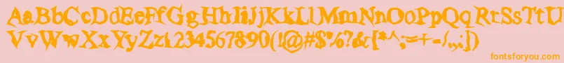 PoltergeistThick Font – Orange Fonts on Pink Background