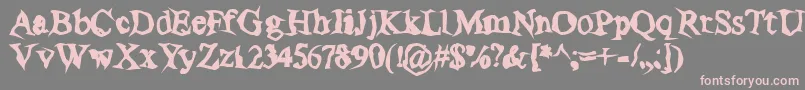 PoltergeistThick Font – Pink Fonts on Gray Background