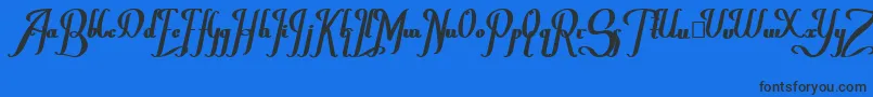 ChanceraBold Font – Black Fonts on Blue Background