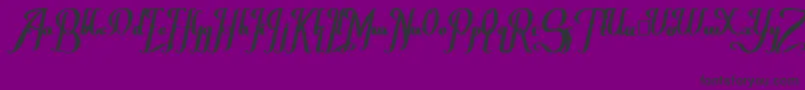 ChanceraBold-Schriftart – Schwarze Schriften auf violettem Hintergrund