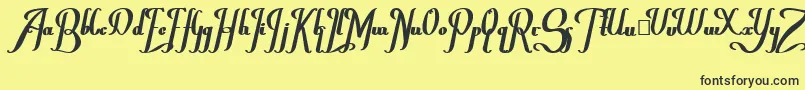 ChanceraBold Font – Black Fonts on Yellow Background