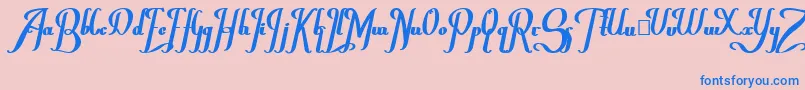 ChanceraBold Font – Blue Fonts on Pink Background