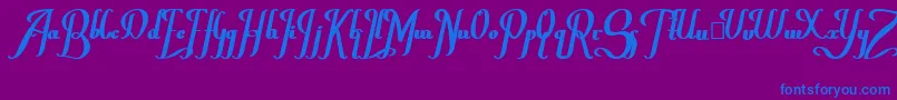 ChanceraBold Font – Blue Fonts on Purple Background