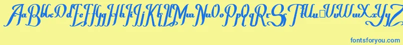 ChanceraBold Font – Blue Fonts on Yellow Background