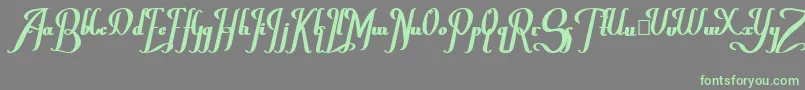 ChanceraBold Font – Green Fonts on Gray Background