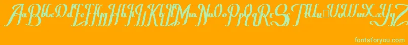 ChanceraBold Font – Green Fonts on Orange Background