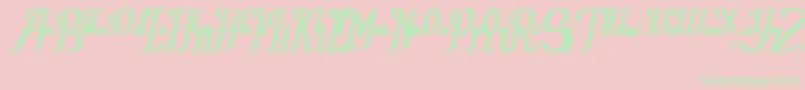 ChanceraBold Font – Green Fonts on Pink Background