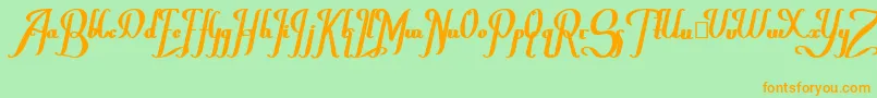 ChanceraBold Font – Orange Fonts on Green Background