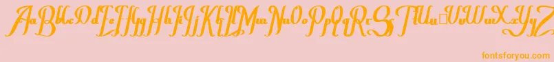 ChanceraBold Font – Orange Fonts on Pink Background