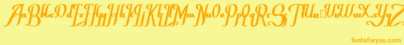 ChanceraBold Font – Orange Fonts on Yellow Background