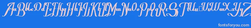 ChanceraBold Font – Pink Fonts on Blue Background