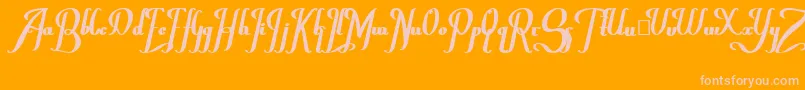 ChanceraBold Font – Pink Fonts on Orange Background