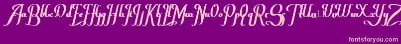 ChanceraBold Font – Pink Fonts on Purple Background