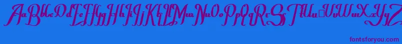 ChanceraBold Font – Purple Fonts on Blue Background