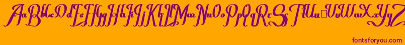 ChanceraBold Font – Purple Fonts on Orange Background