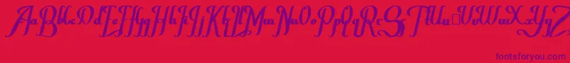 ChanceraBold-Schriftart – Violette Schriften auf rotem Hintergrund
