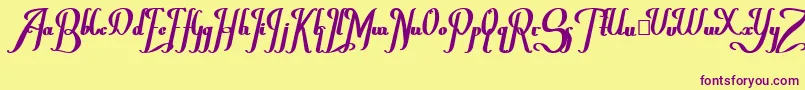ChanceraBold Font – Purple Fonts on Yellow Background
