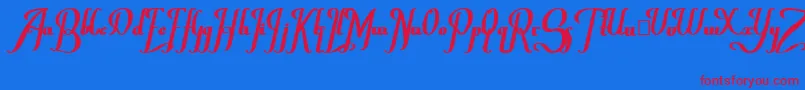 ChanceraBold Font – Red Fonts on Blue Background