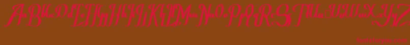 ChanceraBold Font – Red Fonts on Brown Background