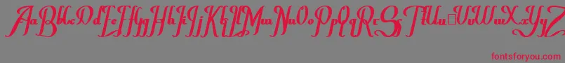 ChanceraBold Font – Red Fonts on Gray Background