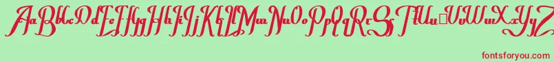 ChanceraBold Font – Red Fonts on Green Background