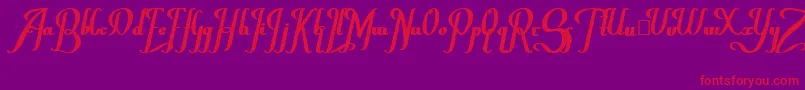 ChanceraBold Font – Red Fonts on Purple Background