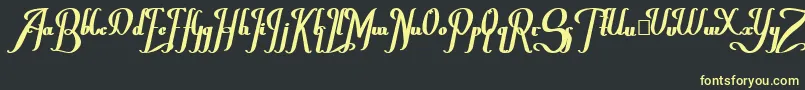ChanceraBold Font – Yellow Fonts on Black Background