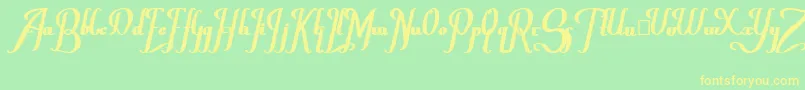 ChanceraBold Font – Yellow Fonts on Green Background