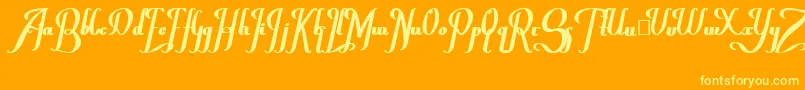 ChanceraBold Font – Yellow Fonts on Orange Background