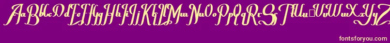 ChanceraBold Font – Yellow Fonts on Purple Background