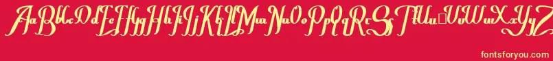 ChanceraBold Font – Yellow Fonts on Red Background