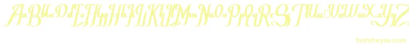 ChanceraBold Font – Yellow Fonts on White Background