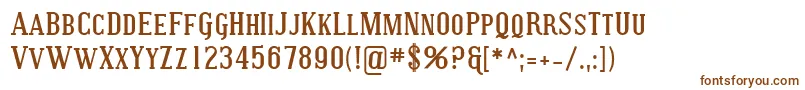 Шрифт SfcovingtonscBold – коричневые шрифты на белом фоне
