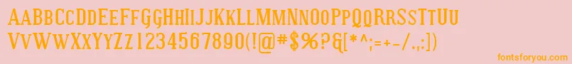 SfcovingtonscBold Font – Orange Fonts on Pink Background