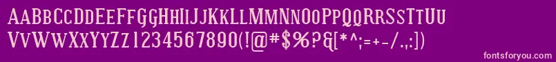 SfcovingtonscBold Font – Pink Fonts on Purple Background