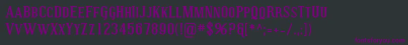 Czcionka SfcovingtonscBold – fioletowe czcionki na czarnym tle