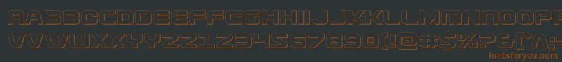 Usuzi3D Font – Brown Fonts on Black Background
