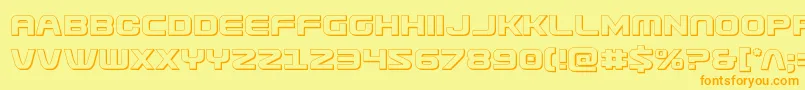 Usuzi3D Font – Orange Fonts on Yellow Background