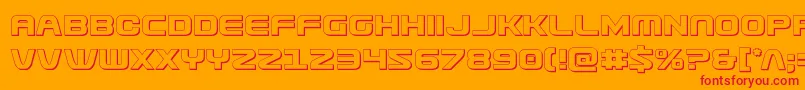 Usuzi3D Font – Red Fonts on Orange Background