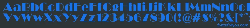 Broadwayc Font – Blue Fonts on Black Background