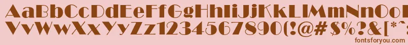 Broadwayc-fontti – ruskeat fontit vaaleanpunaisella taustalla