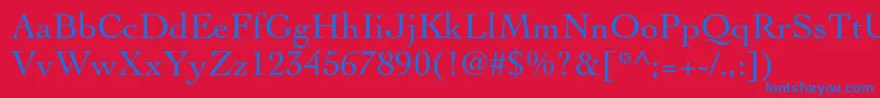 Cochinltstd Font – Blue Fonts on Red Background